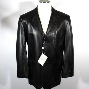 JOSE LUIS of California Men's Glove Leather Sport Coat Black Size 40R